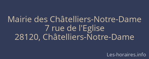 Mairie des Châtelliers-Notre-Dame