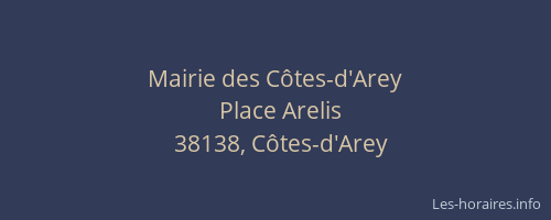Mairie des C&ocirc;tes-d'Arey