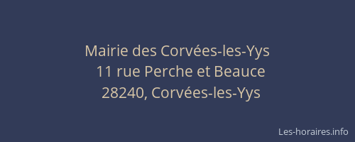 Mairie des Corv&eacute;es-les-Yys