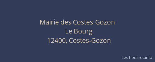 Mairie des Costes-Gozon