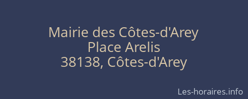 Mairie des Côtes-d'Arey