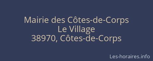 Mairie des Côtes-de-Corps