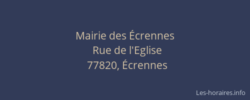 Mairie des Écrennes