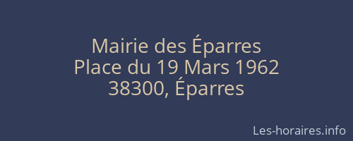 Mairie des Éparres