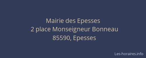 Mairie des Epesses