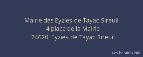 Mairie des Eyzies-de-Tayac-Sireuil