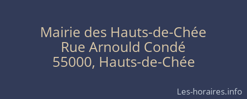 Mairie des Hauts-de-Chée