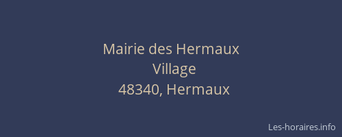 Mairie des Hermaux