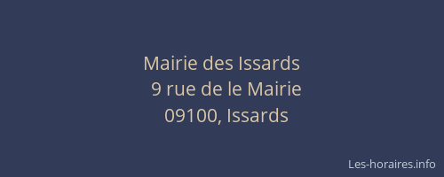 Mairie des Issards