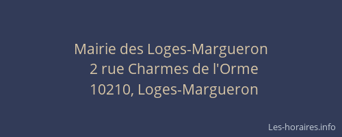Mairie des Loges-Margueron