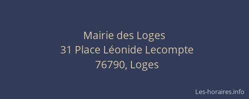 Mairie des Loges