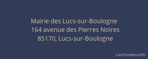 Mairie des Lucs-sur-Boulogne