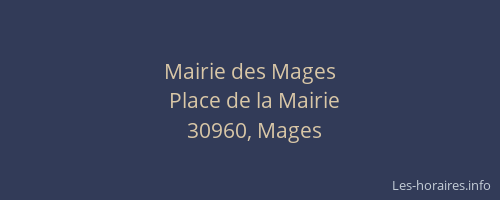 Mairie des Mages