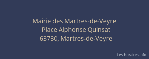 Mairie des Martres-de-Veyre