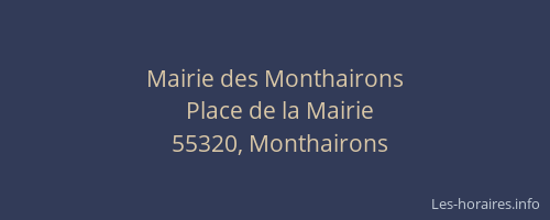 Mairie des Monthairons