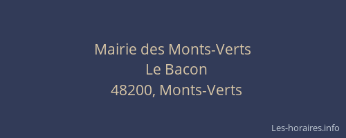 Mairie des Monts-Verts