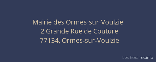 Mairie des Ormes-sur-Voulzie