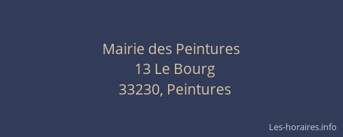 Mairie des Peintures