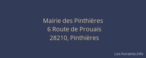 Mairie des Pinthi&egrave;res