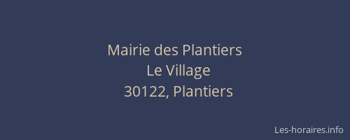 Mairie des Plantiers