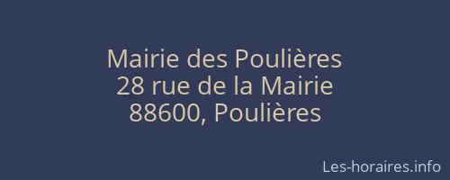 Mairie des Poulières