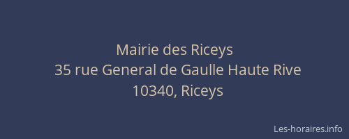 Mairie des Riceys