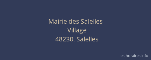 Mairie des Salelles