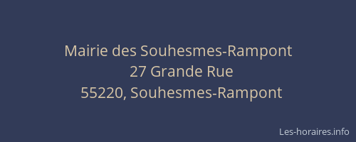 Mairie des Souhesmes-Rampont