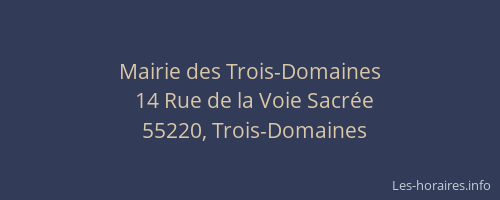 Mairie des Trois-Domaines