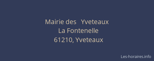 Mairie des   Yveteaux