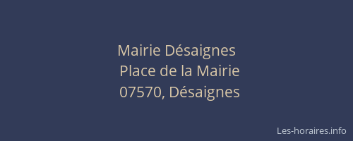 Mairie Désaignes