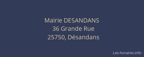 Mairie DESANDANS