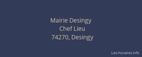 Mairie Desingy