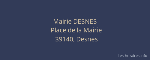 Mairie DESNES