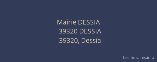 Mairie DESSIA