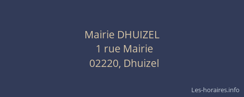 Mairie DHUIZEL