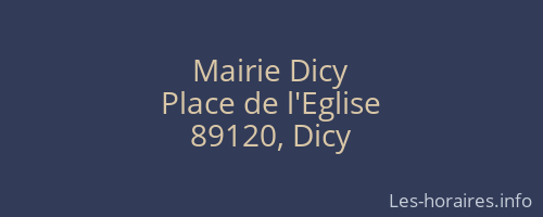 Mairie Dicy