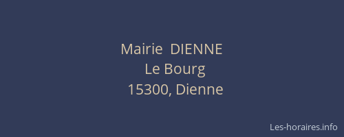 Mairie  DIENNE