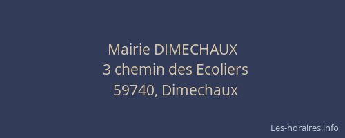 Mairie DIMECHAUX
