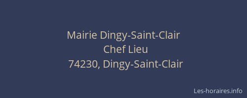Mairie Dingy-Saint-Clair