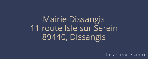 Mairie Dissangis