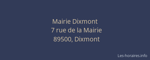 Mairie Dixmont