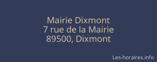 Mairie Dixmont
