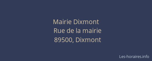 Mairie Dixmont