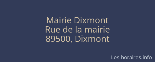 Mairie Dixmont