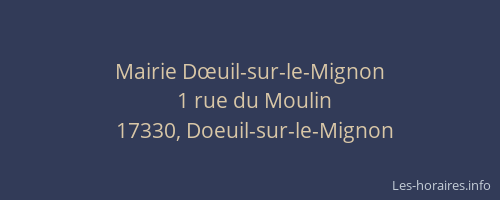 Mairie Dœuil-sur-le-Mignon