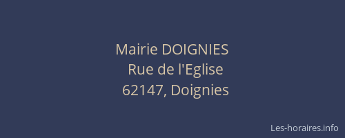 Mairie DOIGNIES