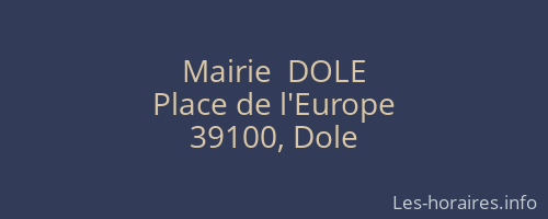 Mairie  DOLE
