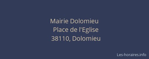 Mairie Dolomieu