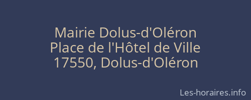 Mairie Dolus-d'Oléron